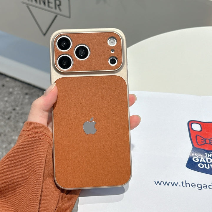 Luxury Brown Leather iPhone Case – Stylish Slim Cover for Everyday Use