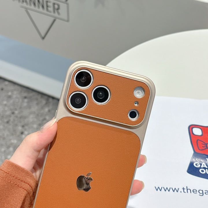 Luxury Brown Leather iPhone Case – Stylish Slim Cover for Everyday Use
