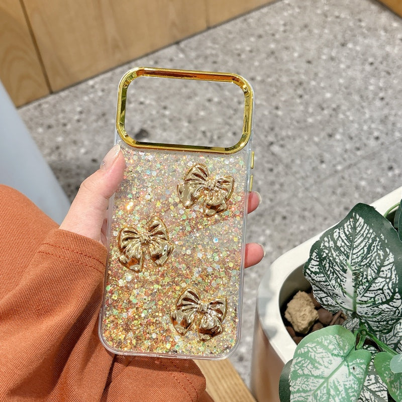 Sparkly Bow iPhone Case – Cute Glitter Cover for Everyday Style