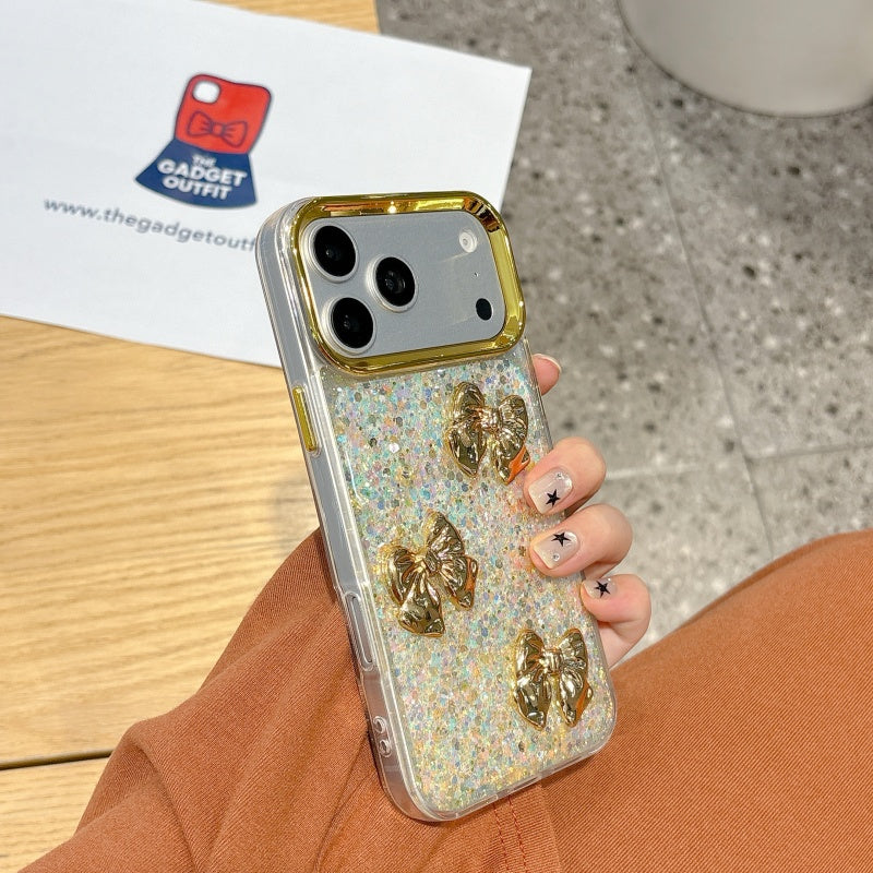 Sparkly Bow iPhone Case – Cute Glitter Cover for Everyday Style