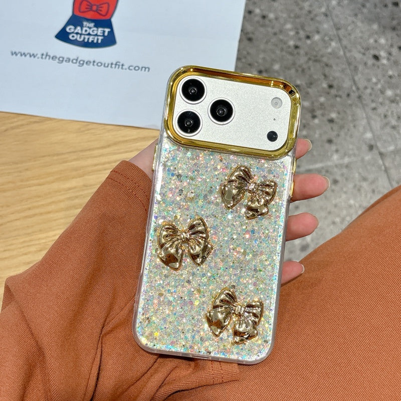 Sparkly Bow iPhone Case – Cute Glitter Cover for Everyday Style