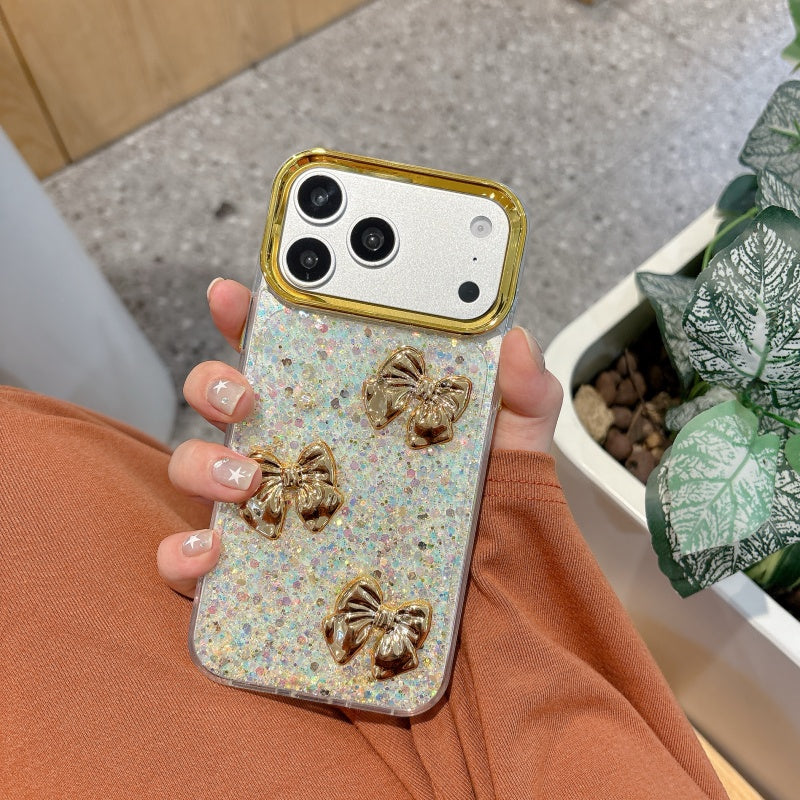 Sparkly Bow iPhone Case – Cute Glitter Cover for Everyday Style