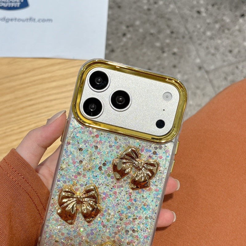 Sparkly Bow iPhone Case – Cute Glitter Cover for Everyday Style