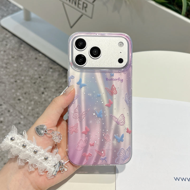 Dreamy Butterfly Gradient iPhone Case | Cute Purple Pink Protective Phone Cover