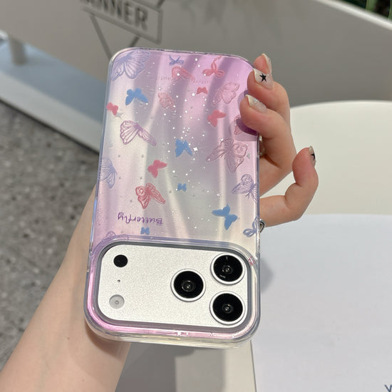 Dreamy Butterfly Gradient iPhone Case | Cute Purple Pink Protective Phone Cover