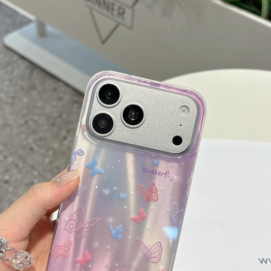 Dreamy Butterfly Gradient iPhone Case | Cute Purple Pink Protective Phone Cover