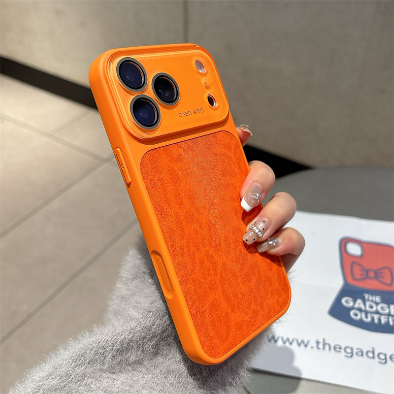 Bright Orange iPhone Case with Camera Protection - CASE Leopard Print Case