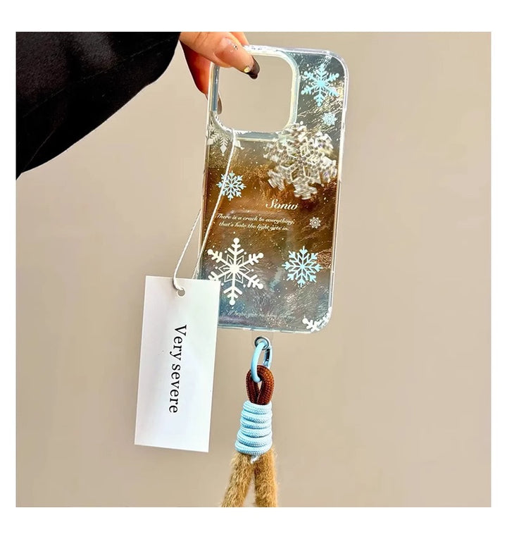 FrostGlow Snowflake with snow spinner and Fuzzy Loop Strap