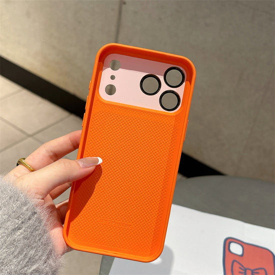 Bright Orange iPhone Case with Camera Protection - CASE Leopard Print Case