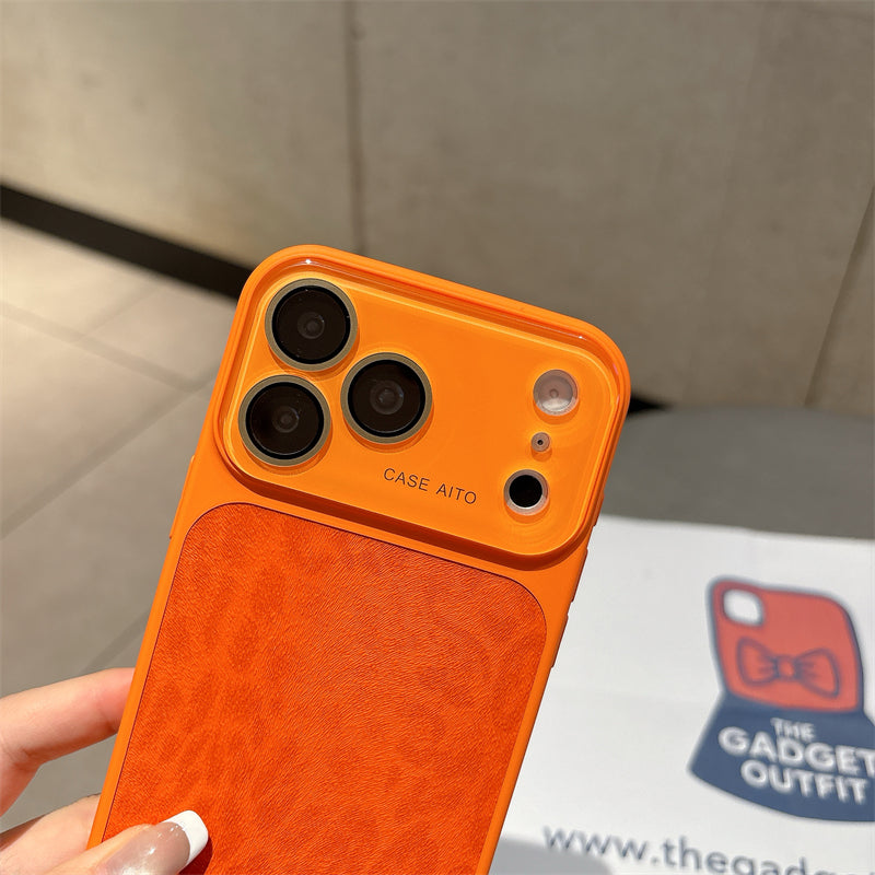 Bright Orange iPhone Case with Camera Protection - CASE Leopard Print Case