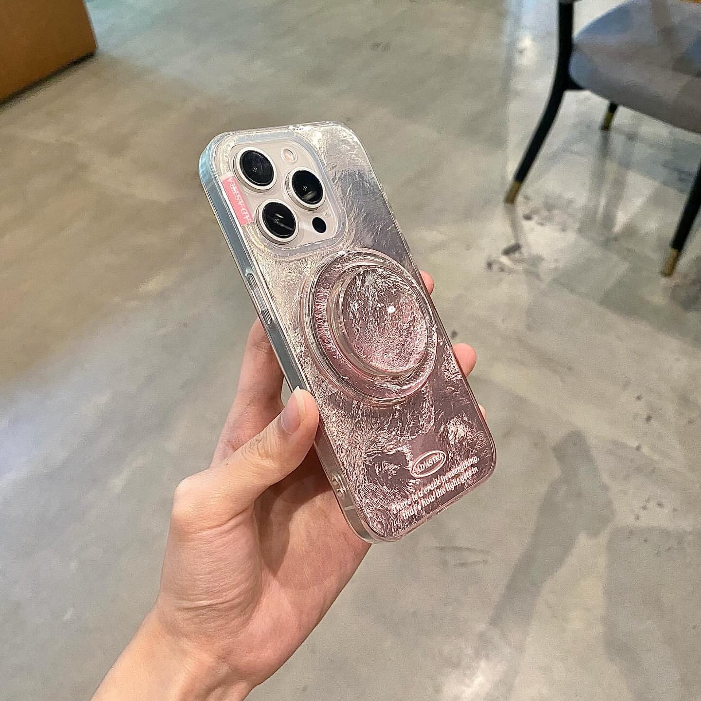 Pink Frost Luxe case with magnetic Grip Case