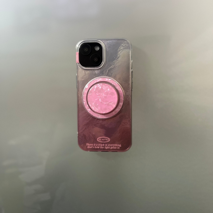 Pink Frost Luxe case with magnetic Grip Case