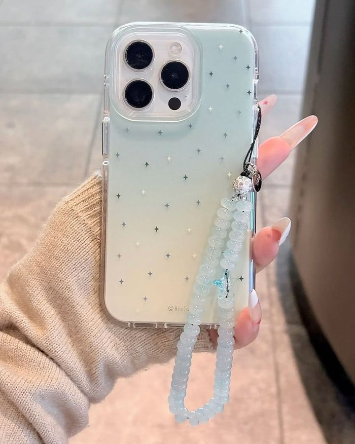 Mint Sparkle Album Case with Beaded Charm