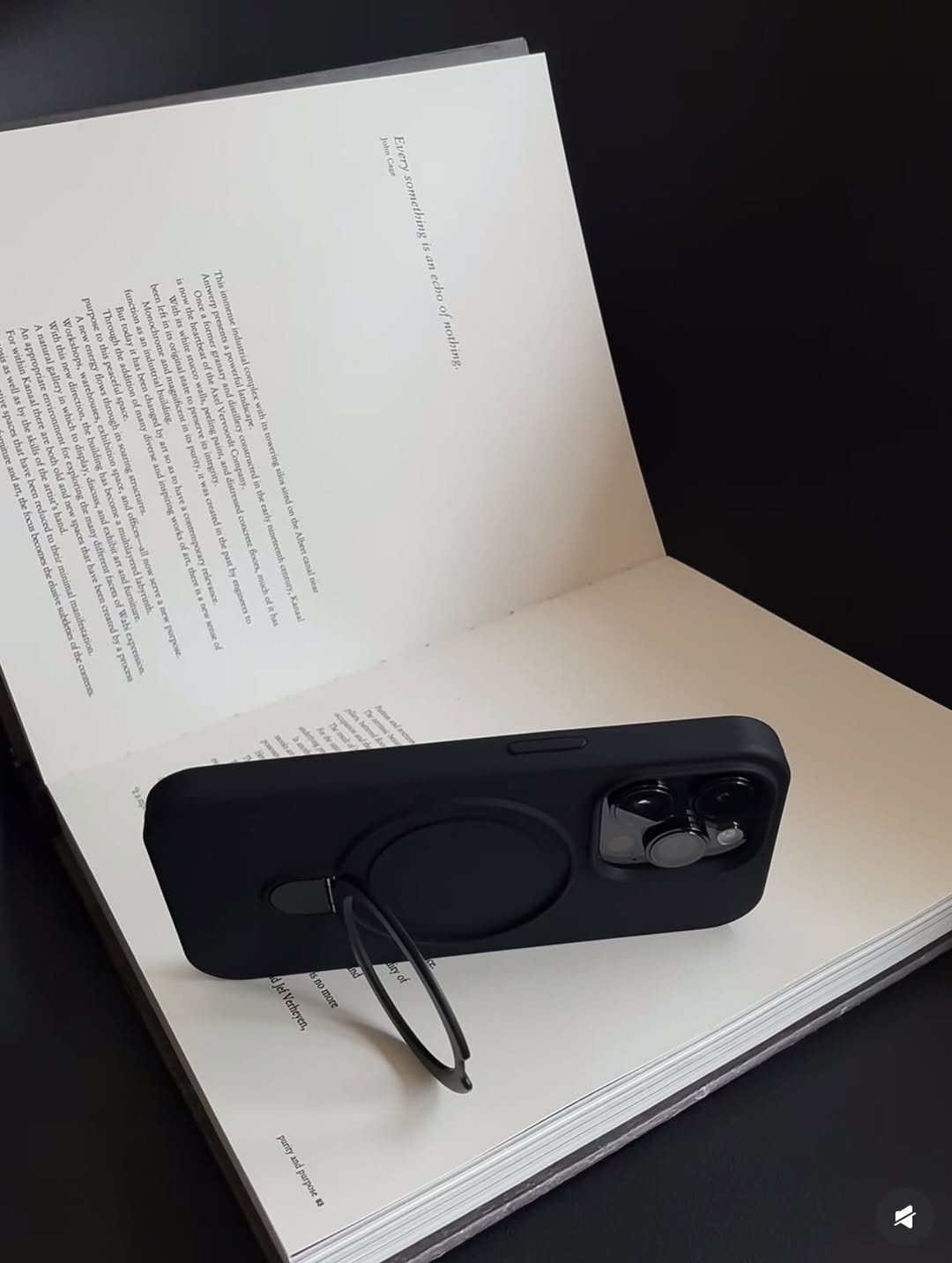 Matte Black Ring Stand MagSafe iPhone Case