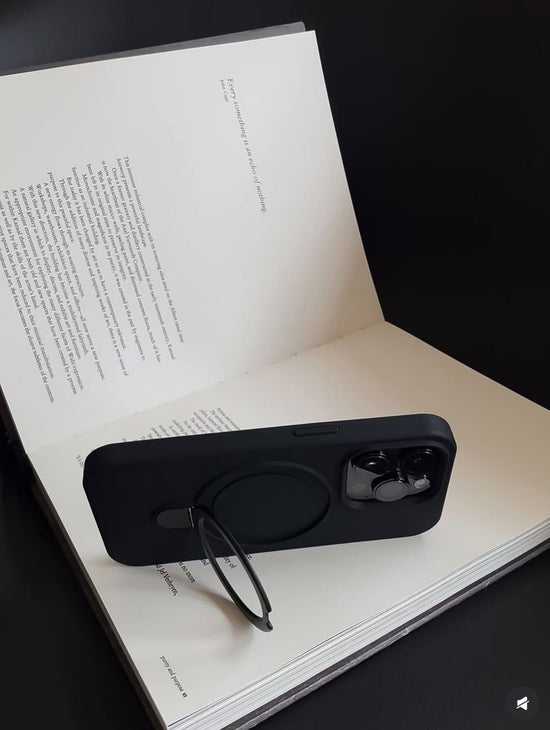 Matte Black Ring Stand MagSafe iPhone Case
