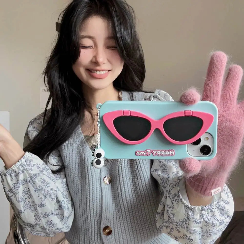Cartoon Sunglasses Character Phone Case