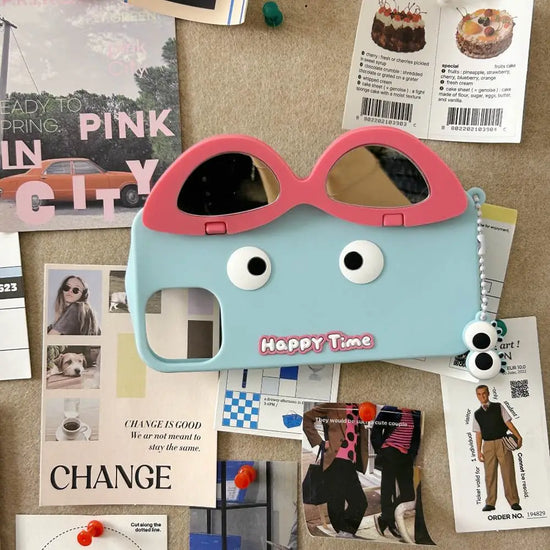 Cartoon Sunglasses Character Phone Case