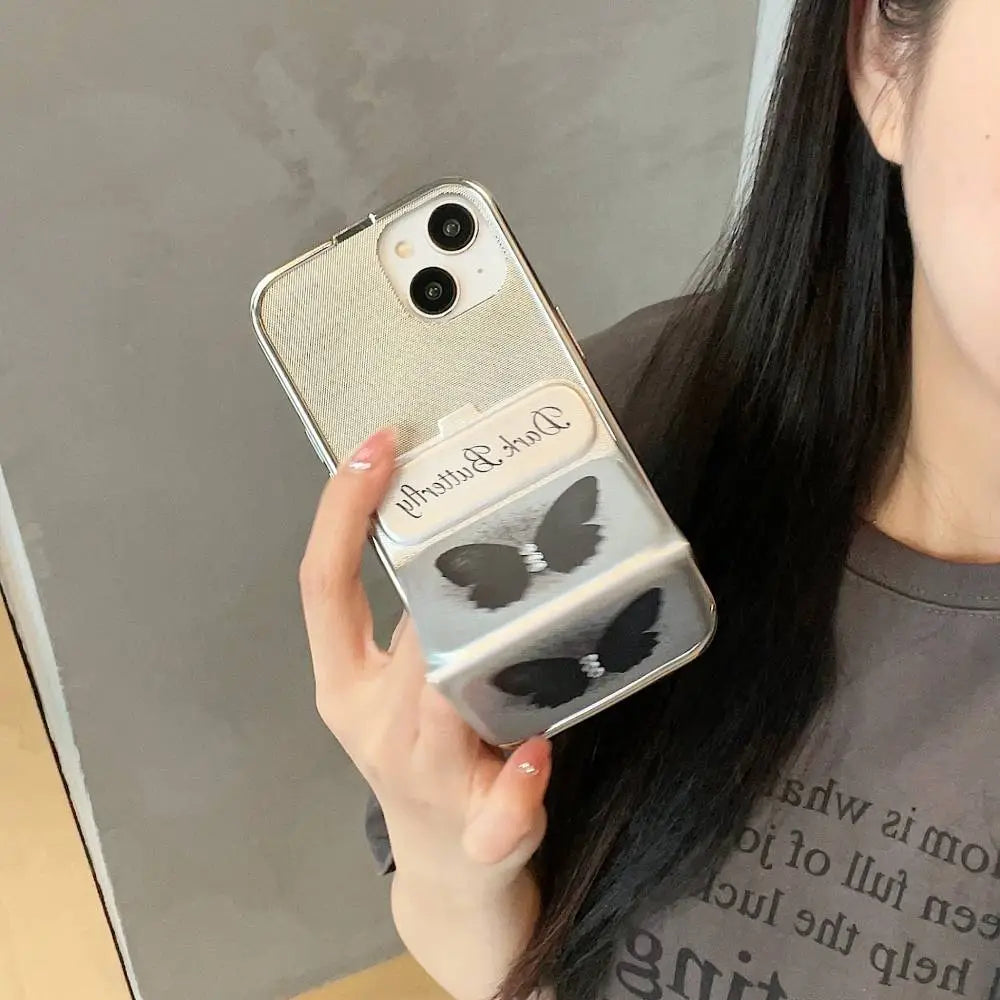 Folding Phone Stand Dark Butterfly Case