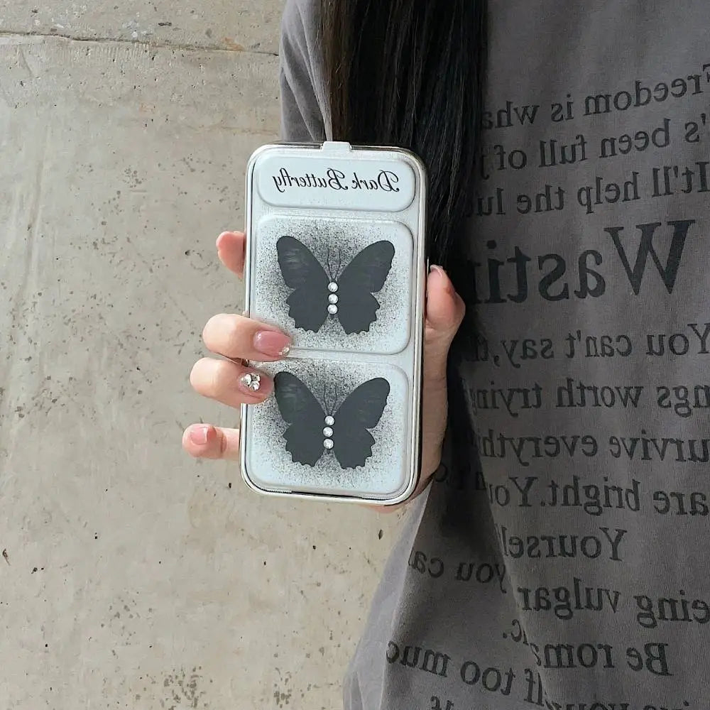 Folding Phone Stand Dark Butterfly Case