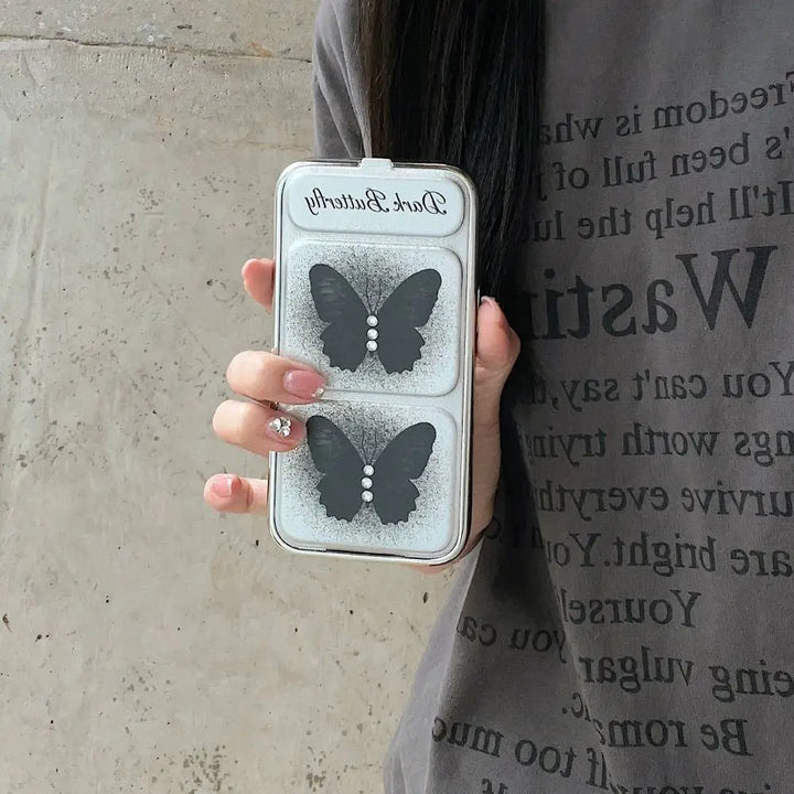 Folding Phone Stand Dark Butterfly Case