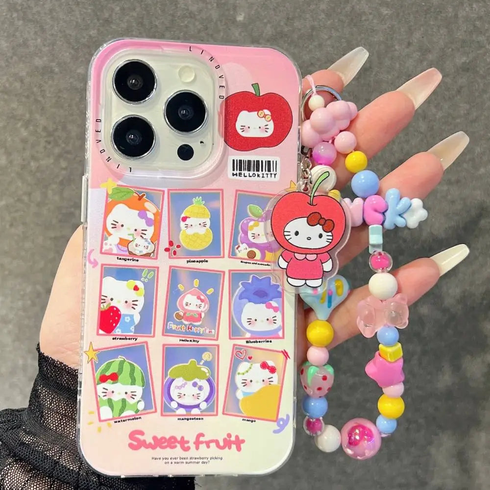 Holographic Kitty Case With Cute Pendant Charm