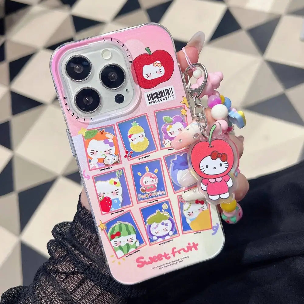 Holographic Kitty Case With Cute Pendant Charm