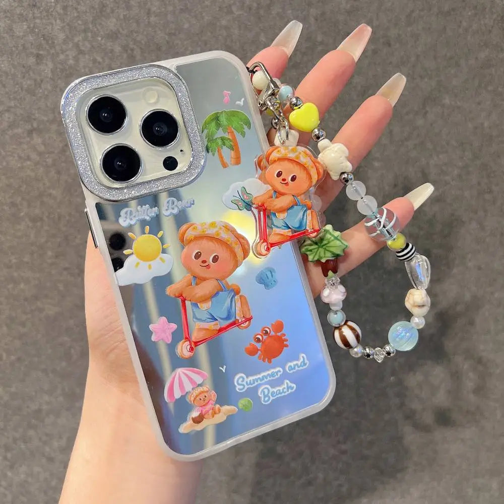 Butter Bear Shimmer Camera Case With Cute Pendant Charm