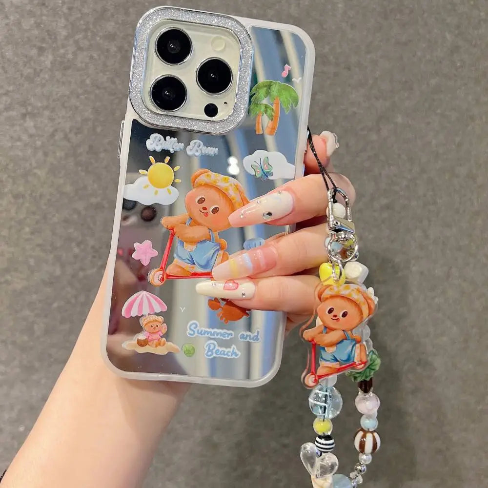 Butter Bear Shimmer Camera Case With Cute Pendant Charm