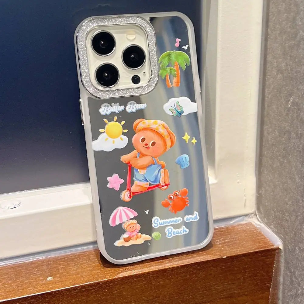 Butter Bear Shimmer Camera Case With Cute Pendant Charm