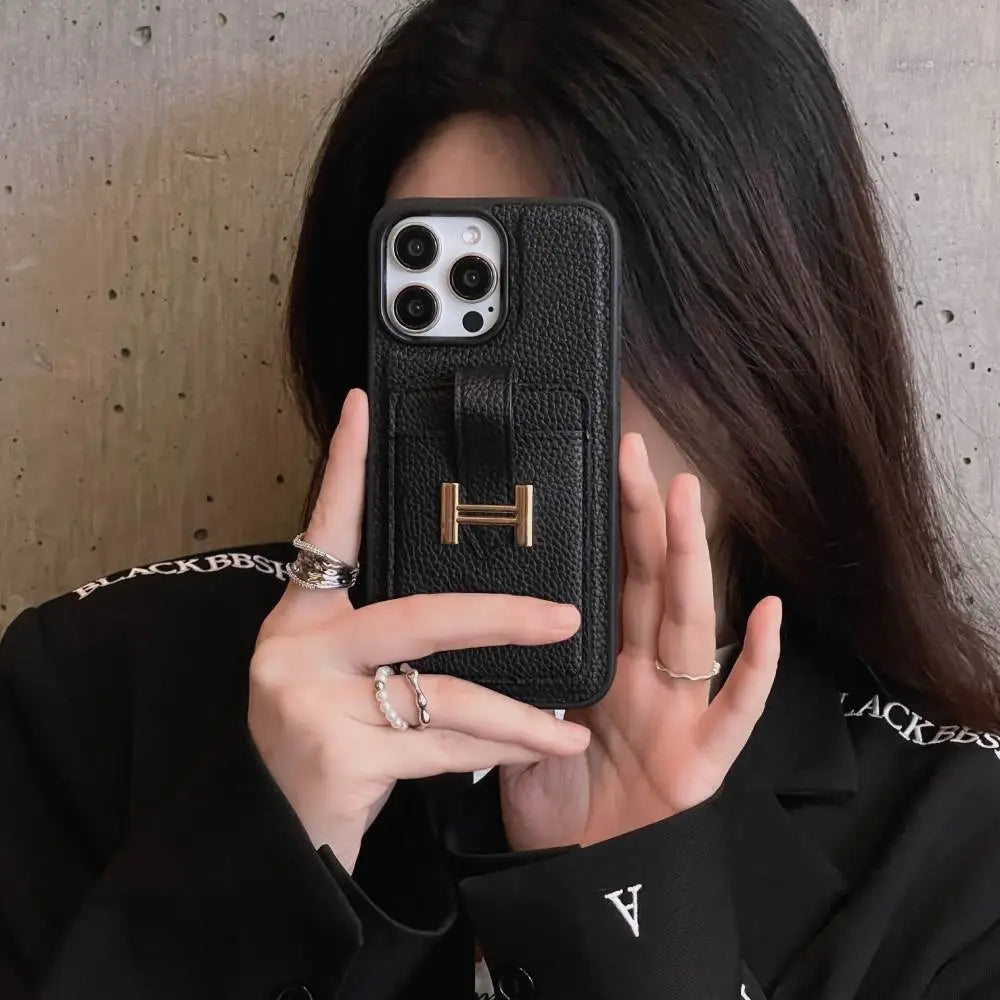 Luxury Brand H Wallet Case