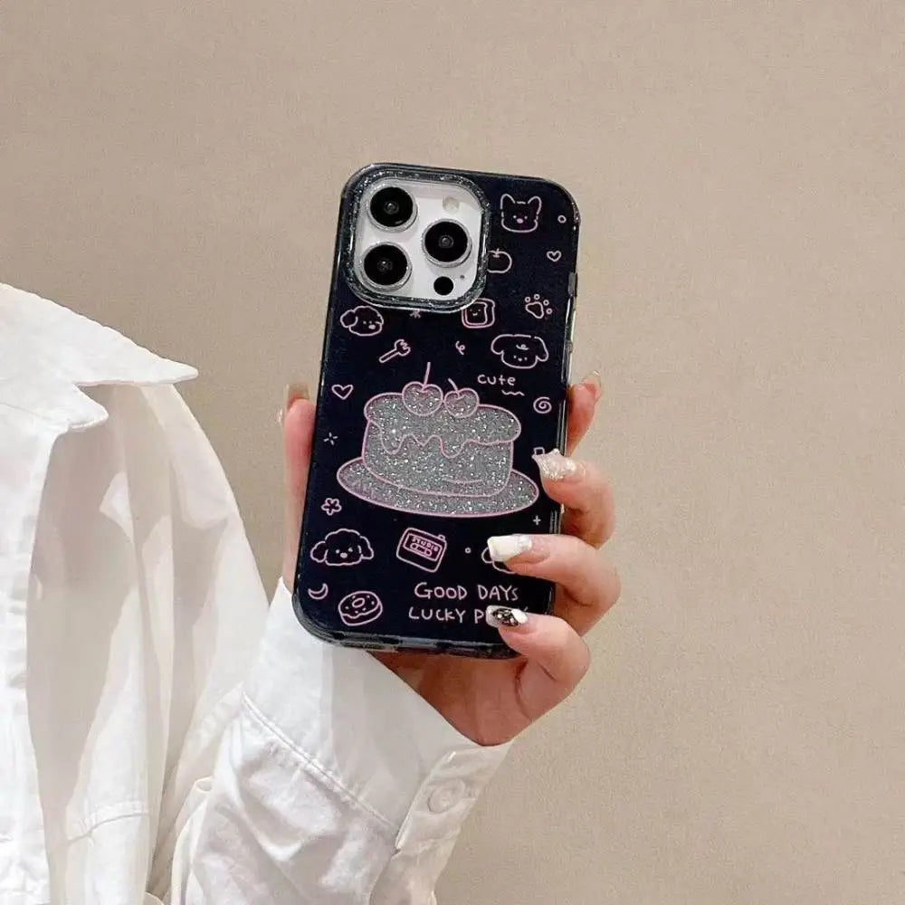 Lucky Puppy Doodle Cake Phone Case