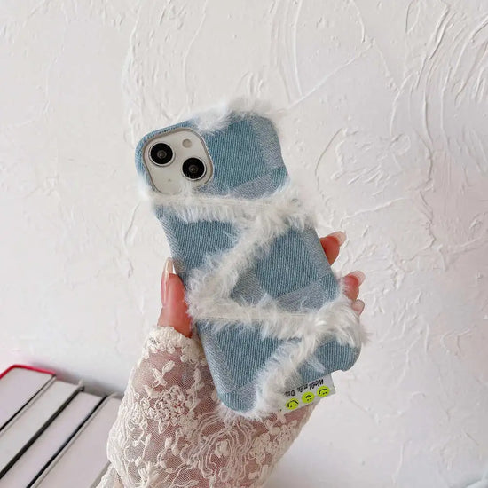 White Furr Jeans Case