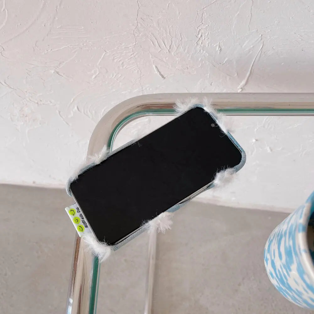 White Furr Jeans Case