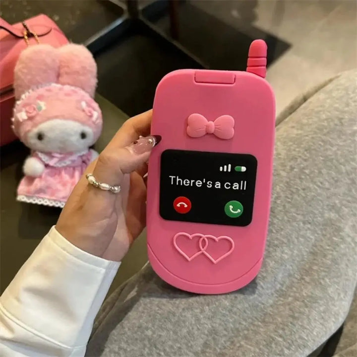 Flap Phone Mirror Case (Neon Pink)