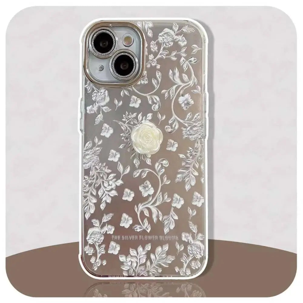 Elegant Flora Beaded Case with Pendant Charm