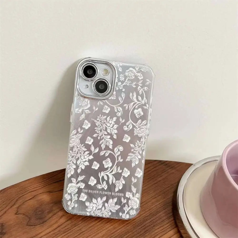 Elegant Flora Beaded Case with Pendant Charm