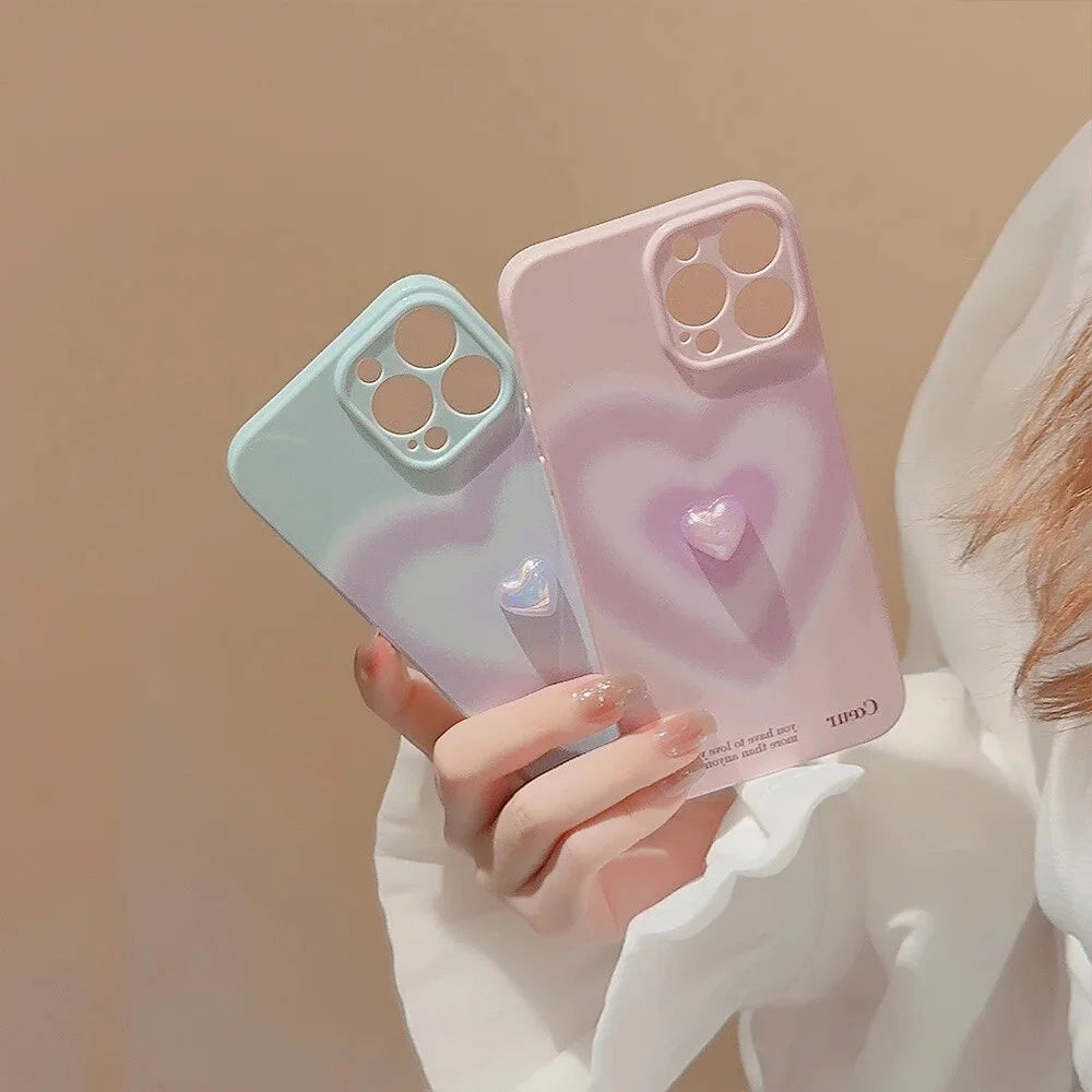 Gradient Luxury Heart Phone Case