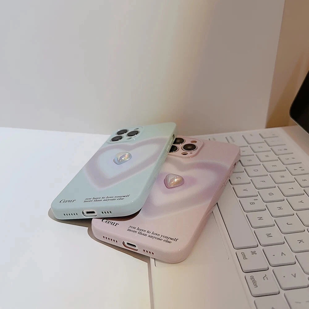 Gradient Luxury Heart Phone Case