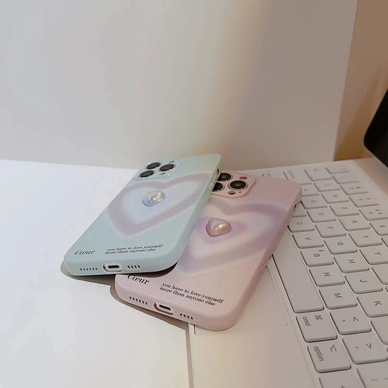 Gradient Luxury Heart Phone Case