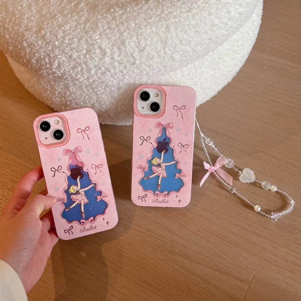 Hologram Ballet Dancing Case With Pendant Charm