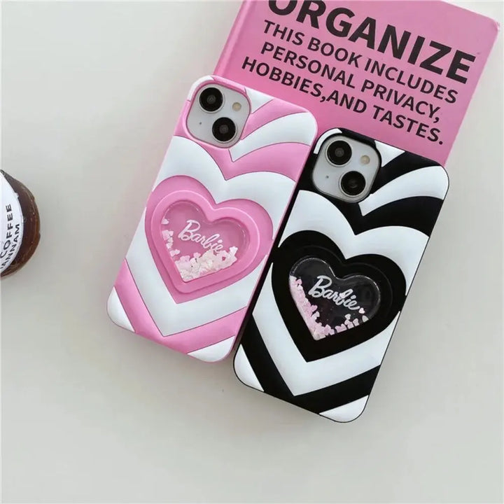 iPhone Barbie Liquid Heart Case