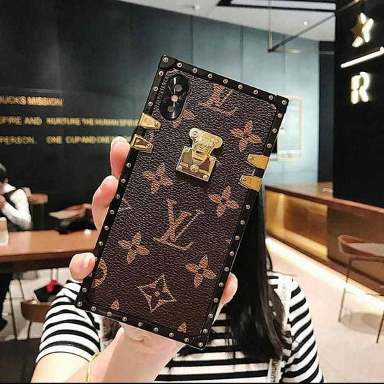 Iphone Luxury Branded Trunk Leather Case