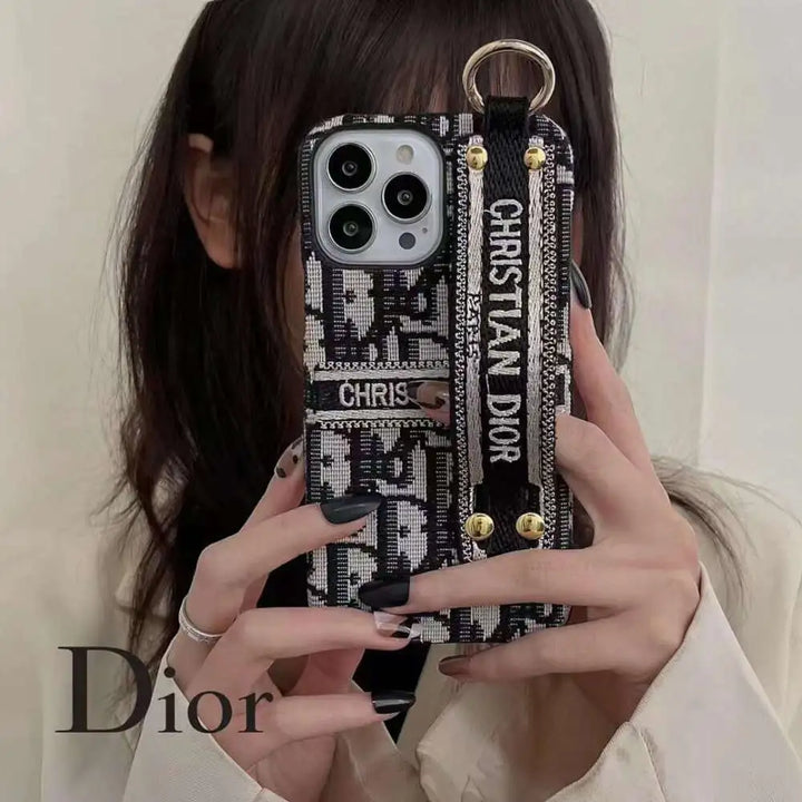 Luxury Brand Leather Cloth Handle Case