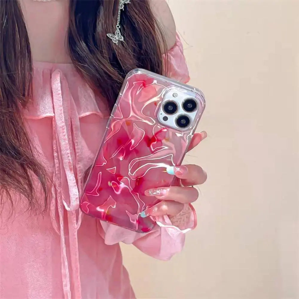 Blush Petal Glossy Phone Case
