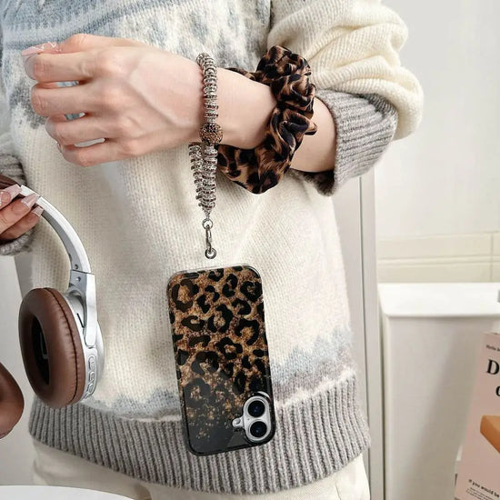 Midnight Gold Leopard Sparkle Case
