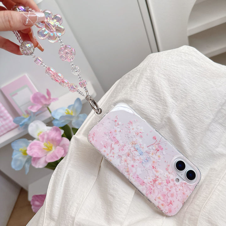 Japanese Sakura Bloom case with pendant Charm