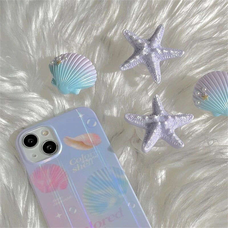 iPhone Sea Case With Shell and Star Phone Holder
