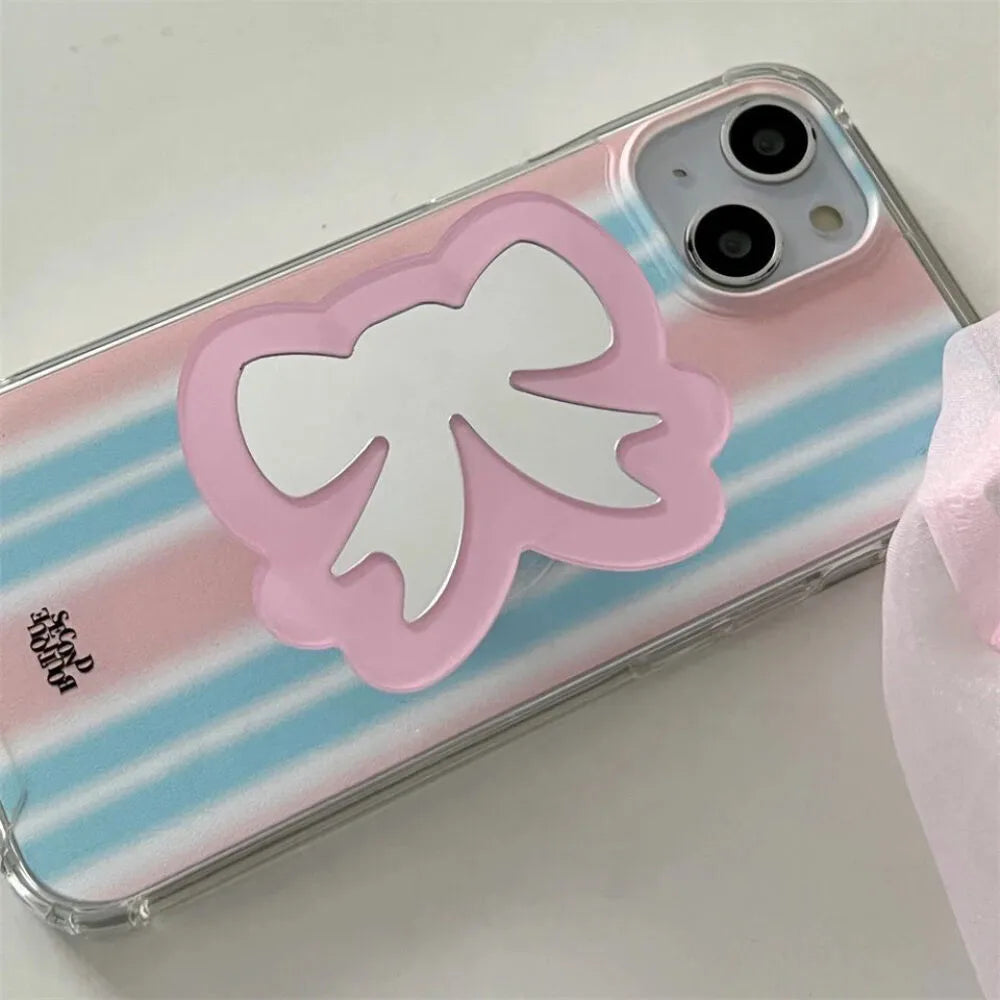 Bow case with bow mirror pop socket