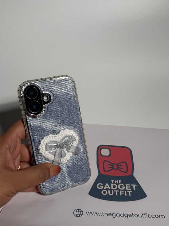Coquette Denim Heart iPhone Case on iPhone 16 / 17