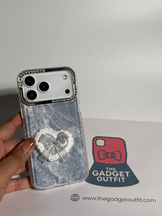 Coquette Denim Heart iPhone Case on iPhone 17 Pro Max / 18 Pro Max